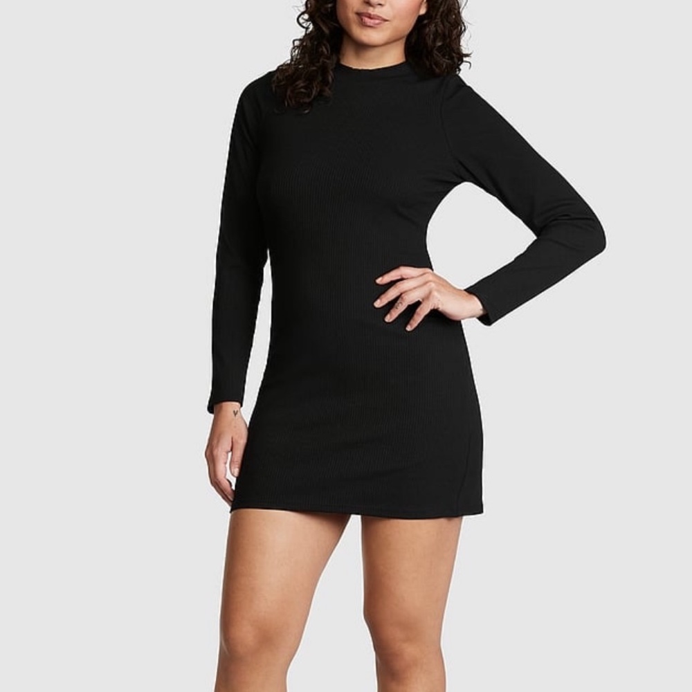 PINK Victoria’s Secret Mock Neck Long Sleeve Dress